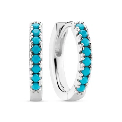 Sif Jakobs Jewellery Women's Gold Earrings Ellera - Silver & Turquoise