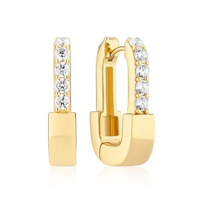 Sif Jakobs Jewellery Women's Gold Earrings Maratea With White Zirconia
