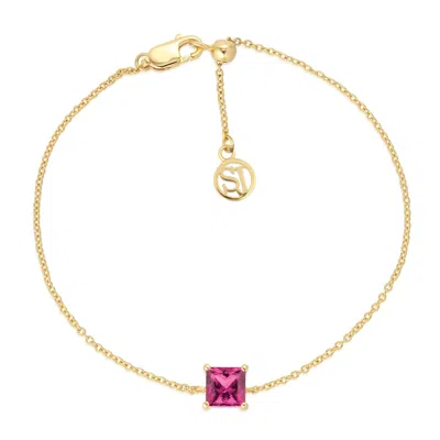 Sif Jakobs Jewellery Women's Gold / Pink Bracelet Ellera Quadrato - Gold & Pink In Multi