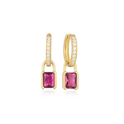 Sif Jakobs Jewellery Women's Gold / Pink / Purple Earrings Roccanova - Gold & Pink In Multi