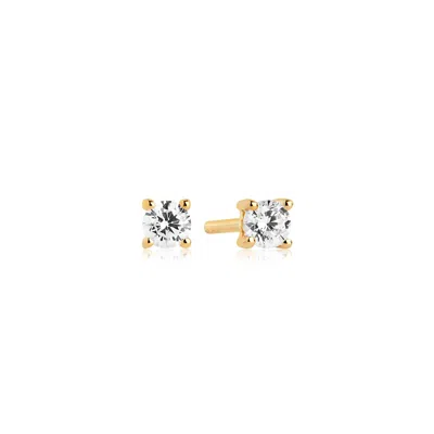 Sif Jakobs Jewellery Women's Gold / Silver Earrings Princess Round Gold Piccolo Silver Zirconia In Multi