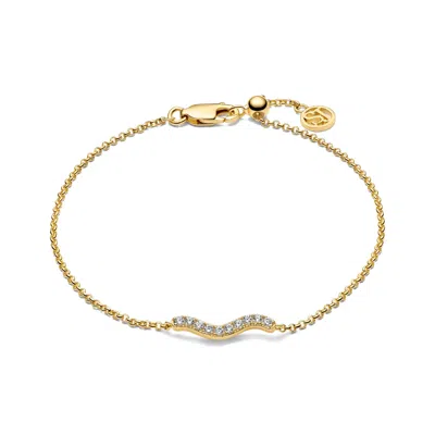 Sif Jakobs Jewellery Women's Gold / White Bracelet Ellera Waves - Gold - White In Multi