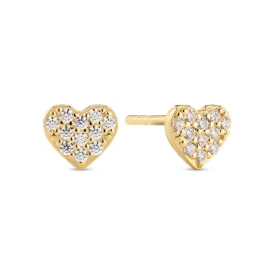 Sif Jakobs Jewellery Women's Gold / White Earrings Cuore - Gold In Multi