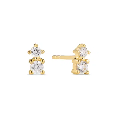 Sif Jakobs Jewellery Women's Gold / White Earrings Lucente Due - Gold In Multi