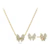 Sif Jakobs Jewellery Women's Gold / White Farfalla Set - Gold Plated In Multi