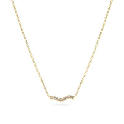 Sif Jakobs Jewellery Women's Gold / White Necklace Ellera Waves - Gold - White