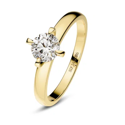 Sif Jakobs Jewellery Women's Gold / White Solitaire Ring Venice - With Lab-grown Diamond - Yellow Gold