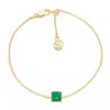 Sif Jakobs Jewellery Women's Green / Gold Bracelet Ellera Quadrato - Gold & Green In Multi