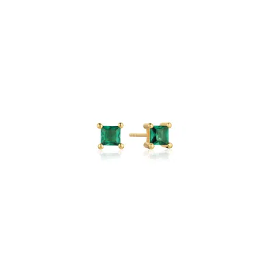 Sif Jakobs Jewellery Women's Green / Gold Earrings Ellera Quadrato Green In Multi