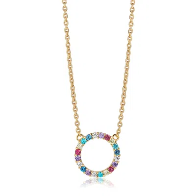 Sif Jakobs Jewellery Women's Necklace Biella Gold Rainbow In Yellow