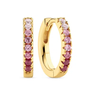 Sif Jakobs Jewellery Women's Pink / Purple / Gold Earrings Ellera - Gold & Pink In Multi