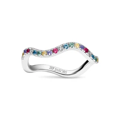 Sif Jakobs Jewellery Women's Ring Ellera Waves - Silver - Multicolour