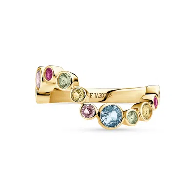 Sif Jakobs Jewellery Women's Ring Sardinien Wave - Gold- Multicolour