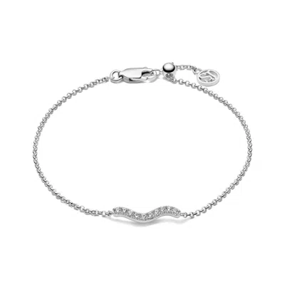 Sif Jakobs Jewellery Women's Silver / White Bracelet Ellera Waves - Silver - White In Multi