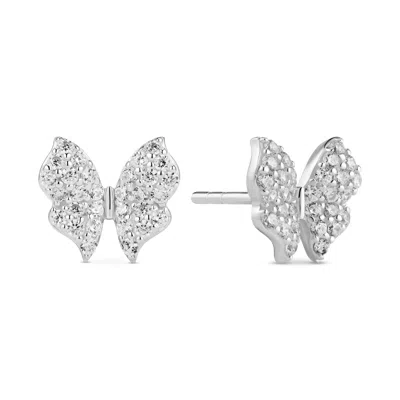 Sif Jakobs Jewellery Women's Silver / White Earrings Farfalla - Silver In Multi