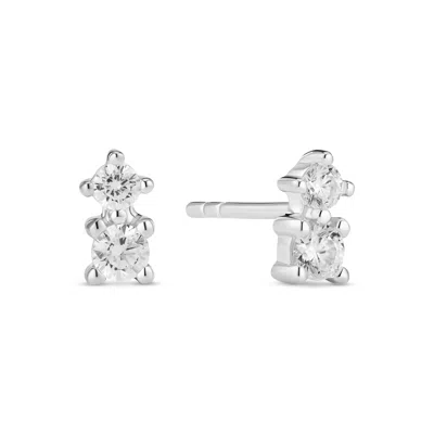 Sif Jakobs Jewellery Women's Silver / White Earrings Lucente Due - Silver In Multi