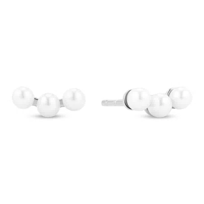 Sif Jakobs Jewellery Women's Silver / White Earrings Perla Tre - Silver In Multi