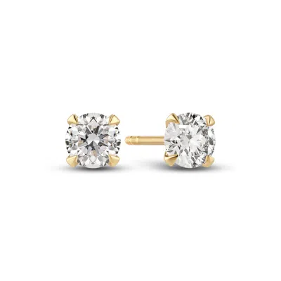 SIF JAKOBS JEWELLERY WOMEN'S SOLITAIRE EARRINGS VENICE - WITH LAB-GROWN DIAMONDS - YELLOW GOLD - MEDIO