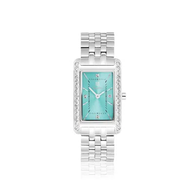 Sif Jakobs Jewellery Women's Watch Martina Silver, Turkois