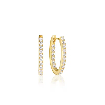 Sif Jakobs Jewellery Women's White / Gold Earrings Ellisse Gold White Piccolo In Multi