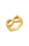 Sig Ward 14k Yellow Gold Diamond Infinity Ring