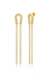 Sig Ward Horseshoe 14k Yellow Gold Diamond Earrings