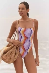 Sigal Straight-neck One-piece Swimsuit In Multi