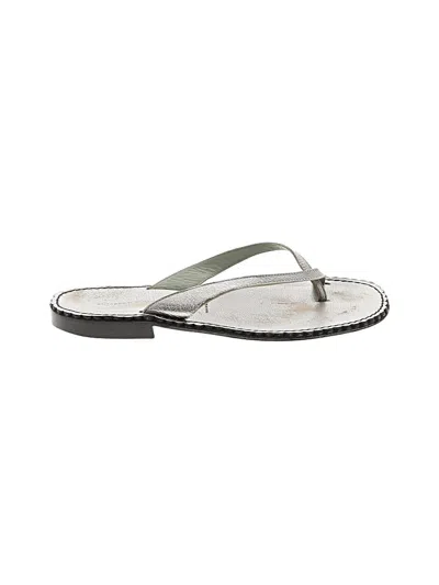 Pre-owned Sigerson Morrison Flip Flops In Silver