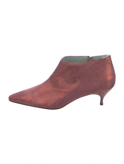 Pre-owned Sigerson Morrison Leather Animal Print Pumps In Pink