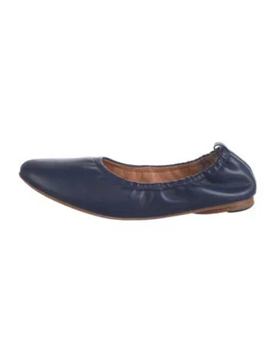 Pre-owned Sigerson Morrison Leather Ballet Flats In Blue