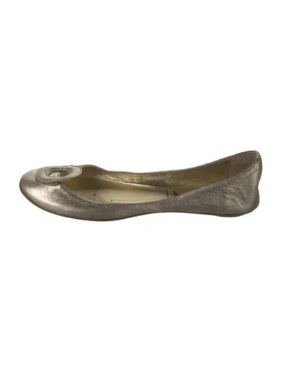 Pre-owned Sigerson Morrison Leather Ballet Flats In Green