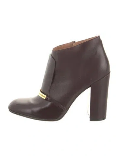 Pre-owned Sigerson Morrison Leather Boots In Burgundy