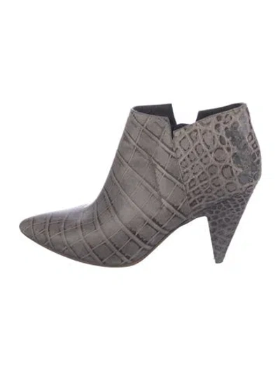 Pre-owned Sigerson Morrison Leather Boots In Gray