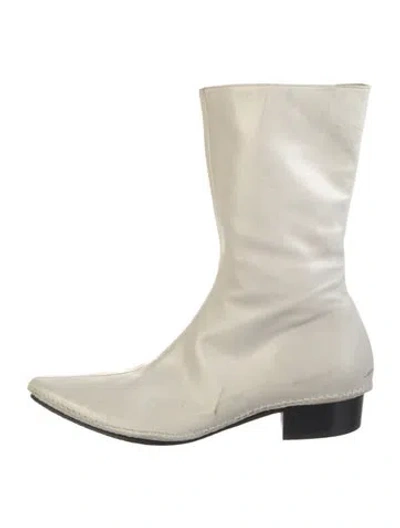 Pre-owned Sigerson Morrison Leather Boots In White