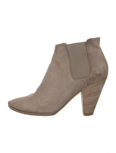 Pre-owned Sigerson Morrison Leather Chelsea Boots In Brown