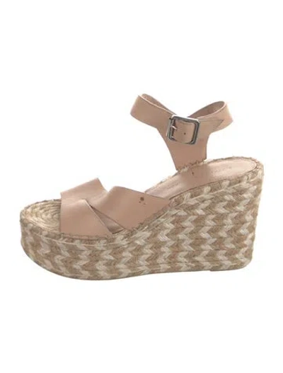 Pre-owned Sigerson Morrison Leather Espadrilles In Neutral