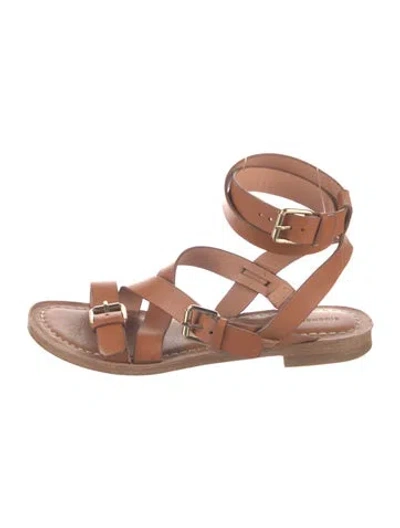 Pre-owned Sigerson Morrison Leather Gladiator Sandals In Brown