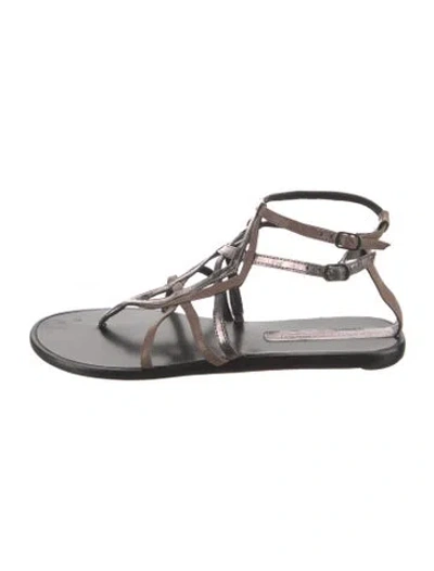Pre-owned Sigerson Morrison Leather Gladiator Sandals In Multi