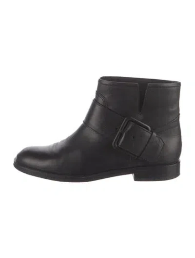 Pre-owned Sigerson Morrison Leather Moto Boots In Black