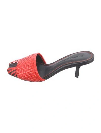 Pre-owned Sigerson Morrison Leather Mules In Red