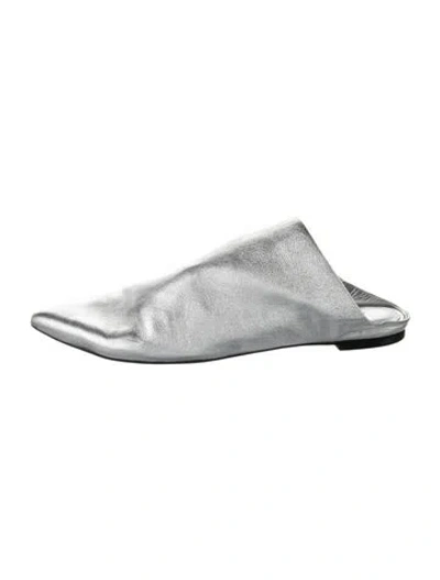 Pre-owned Sigerson Morrison Leather Mules In Silver