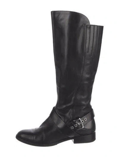 Pre-owned Sigerson Morrison Leather Riding Boots In Black