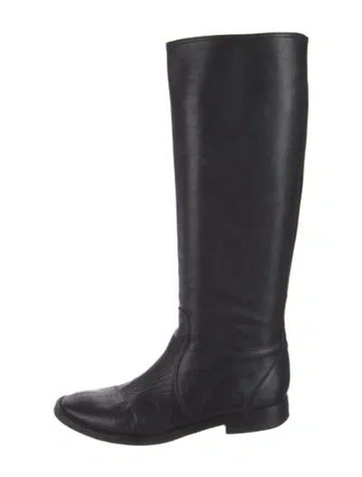 Pre-owned Sigerson Morrison Leather Riding Boots In Black
