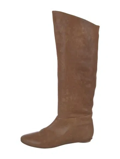 Pre-owned Sigerson Morrison Leather Riding Boots In Brown