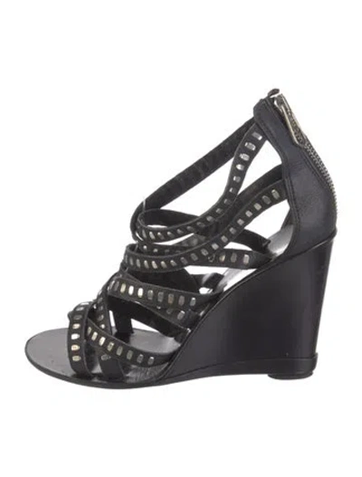 Pre-owned Sigerson Morrison Leather Sandals In Black