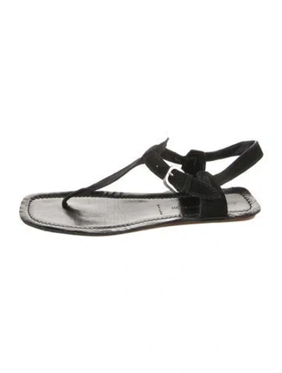 Pre-owned Sigerson Morrison Leather Sandals In Black