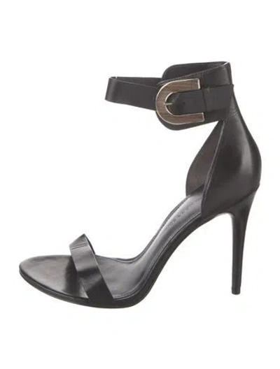 Pre-owned Sigerson Morrison Leather Sandals In Black