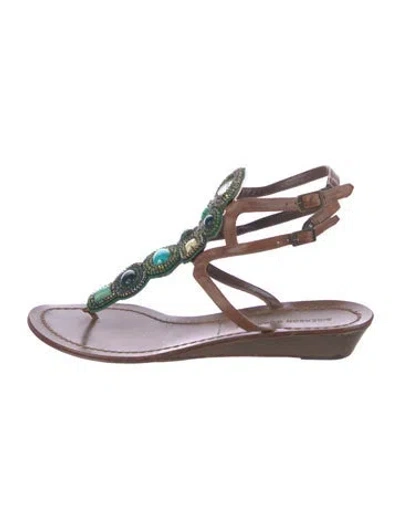 Pre-owned Sigerson Morrison Leather Sandals In Brown