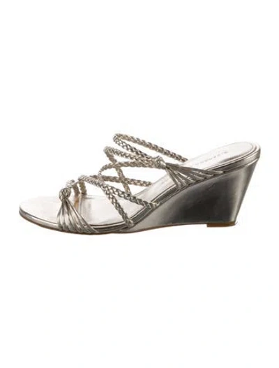Pre-owned Sigerson Morrison Leather Sandals In Gold/metallic