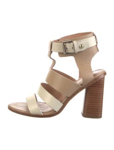 Pre-owned Sigerson Morrison Leather Sandals In Neutral